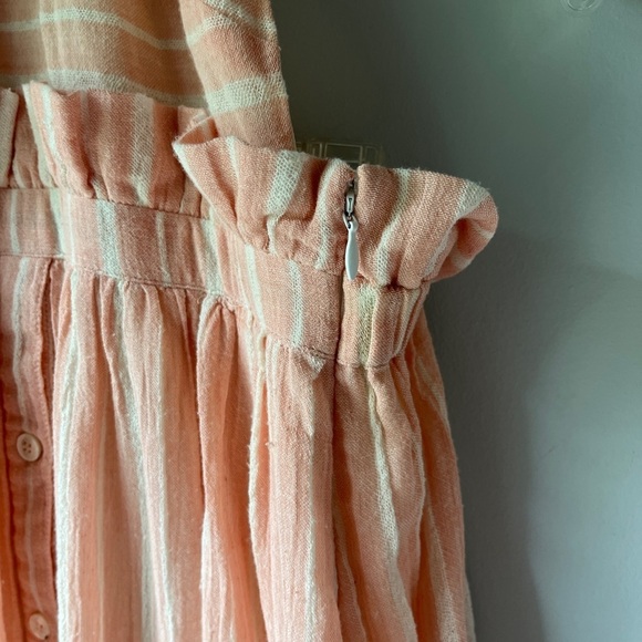 Mara Hoffman Linen Halter Pink Stripe Maxi Dress - Picture 9 of 13
